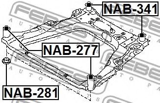 FEBEST NAB-341 Mounting, axle beam